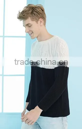 2017 Mens Knit Round Neck Cashmere Pullover Sweater for Wholesale photo-3