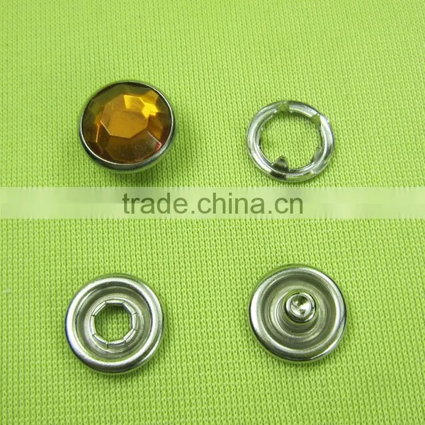 Best Selling Pearl Resin and Brass Combination Prong Type Snap Buttons photo-4