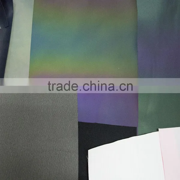 2016 Popular 0.6mm Rainbow Reflective pu Fabric for Backpack photo-4