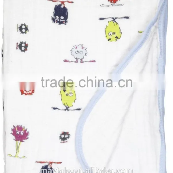 Little Ones' Love Four Layer Muslin Snuggle Blanket photo-2