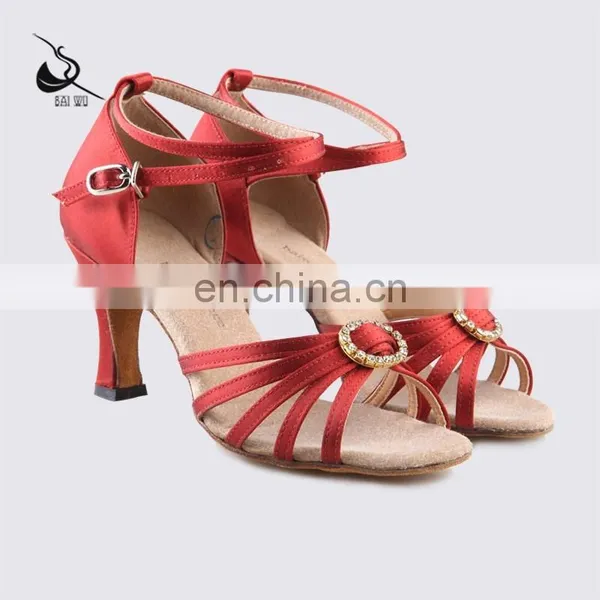 08B5L135 Women's Satin Latin Dance Shoes photo-3