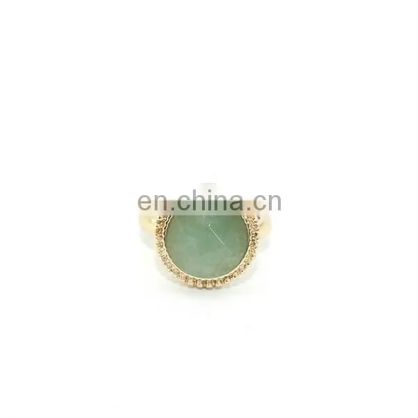 Round Cabochon Sodalite Gemstone Rings Gift Ring photo-3