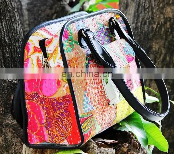Indian Kantha Luxury Designer 100% Cotton Women Bags photo-5