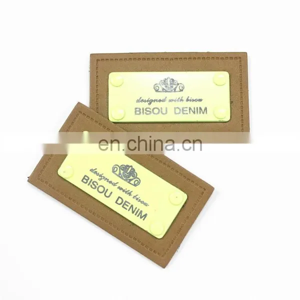 Fake Leather Clothing Rubber Patches Leather Label photo-2
