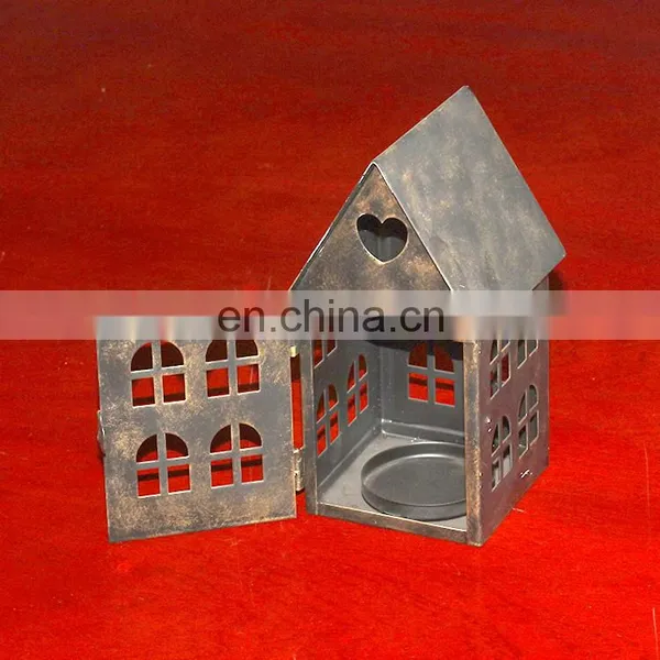 Vintage Style Hand Made Little House Candle Holder photo-5