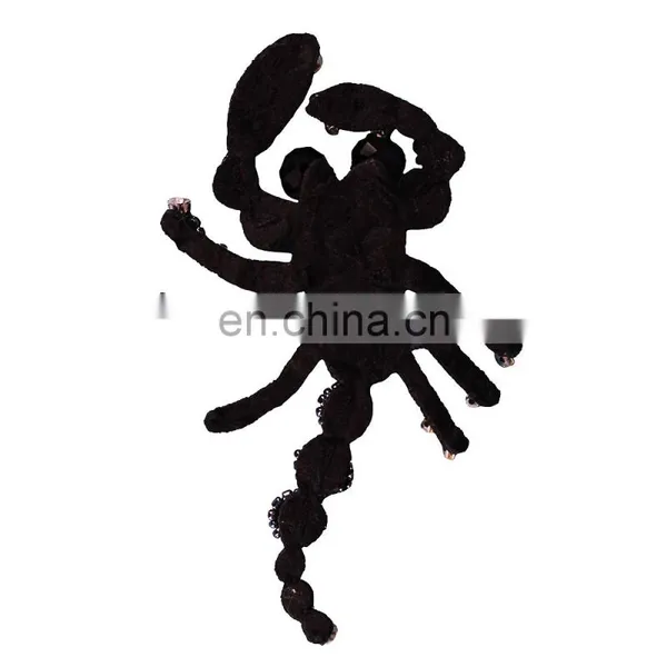 Fashion Beading Crystal Rhinestones Black Scorpion Patches Applique for Garment photo-3