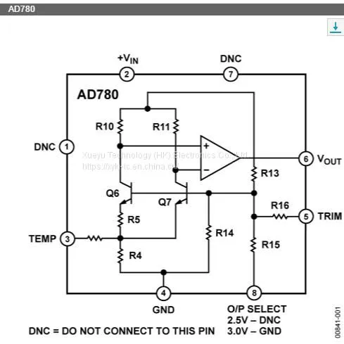 AD780BRZ-REEL7 ADI NEW and ORIGINAL 18+SOP 2.5 V/3.0 V High Precision Reference