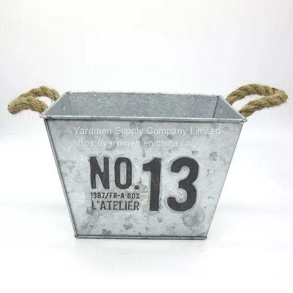 Square Shape Zinc Iron Metal Flower Pot Planter From China Supplier photo-5