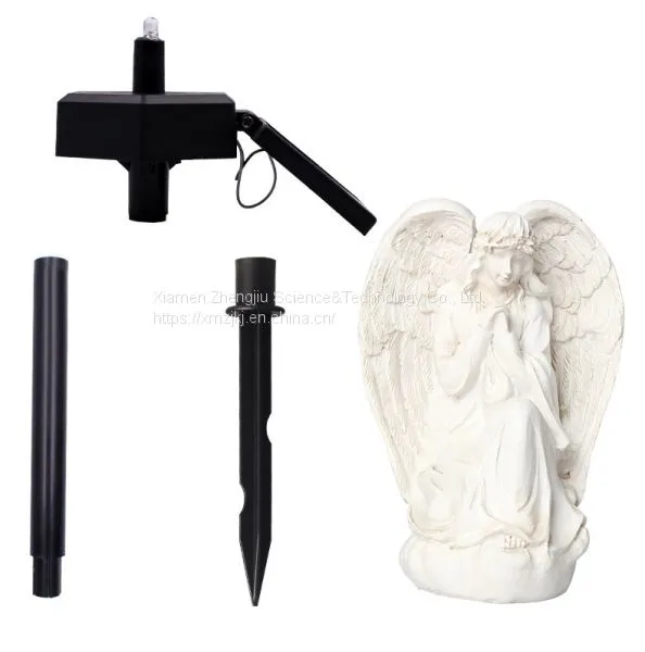 European Style Retro Resin Solar Simulation Angel Garden to Insert Small Night Light Garden Crafts Place photo-5