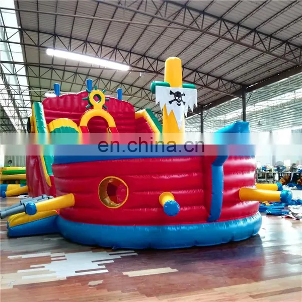 Outdoor Children Amusement Park Steamer Shape Inflatable Bouncy Castle Slide For Sale photo-2