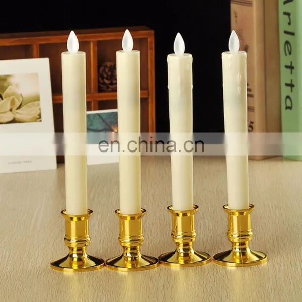 2 Packs Yellow Light Flashing Christmas Led Candle for Events Party Wedding photo-5