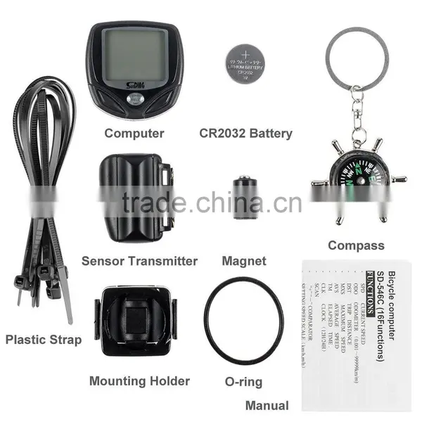 Bike Computer,Original Wireless Bicycle Speedometer With Compass Key Ring,Multi FunctionBike Odometer Cycling photo-5