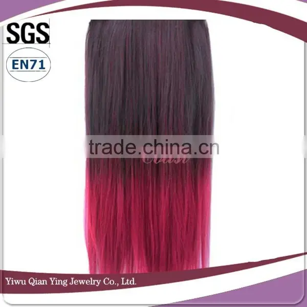 Long Beauty Straight Ombre Synthetic Hair Extension Clip in photo-4