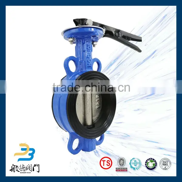 China Manufacture Manual Operator Pressure Drop Control Valve EPDM Seat Wafer Type Butterfly Valves photo-3