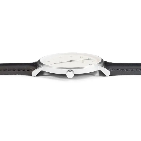 Stainless Steel Fashion Women Gift Watches Man Genuine Leather Ultrathin Quartz Watch photo-5