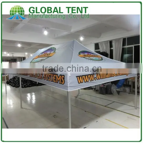 40mm Aluminum Fold Tent 10ft X 20 ft With All Metal Connectors, Custom Print Canopy& Valance,1 Full Wall & 1 Half Side Wall photo-2
