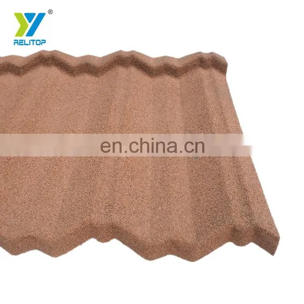 Modern Style Coffee Black Nosen Type Stone Coated Steel Roof Tile 0.3mm 0.35mm 0.4mm 0.5mm Metal Roofing Sheet photo-5