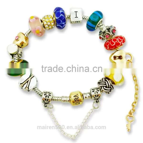 PDR096 2015 Top Seller Bracelet Fashion European Bead Bracelet Heart You Fashion Bead Bracelet photo-2
