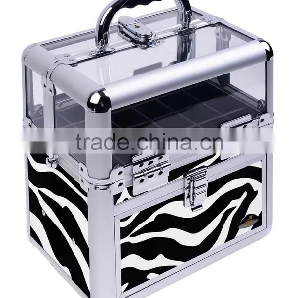 High Quality Nail Polish Drawer Organizer,Aluminum Nail Polish Opi Cosmetic Organizer,Zebra Acrylic Opi Nail Polish Storage Case photo-3