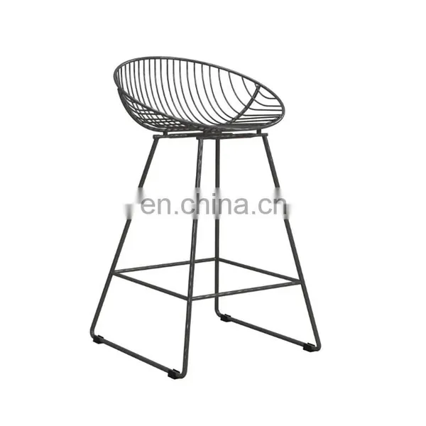 Ellis Gray Metal Wire Counter Stool photo-4