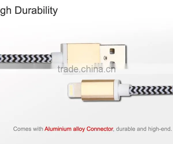 Attractive Mfi Usb Cables With Nylo Briaded and Metal Housing photo-3