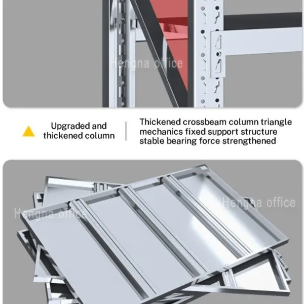 Boltless Stainless Steel Shelving for Distribution Centers, High-Strength Metal Rack With Thickened & Bold Column, KD Structure photo-4