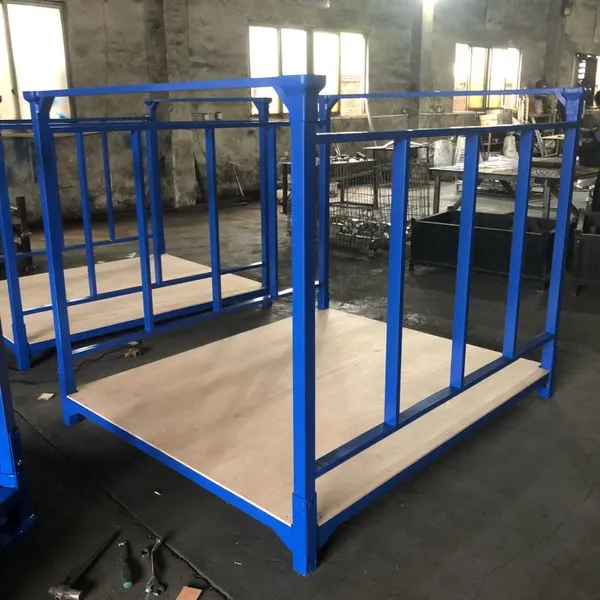 Detachable Post Foldable Wood Pallet Rack for Stacking Storage photo-3