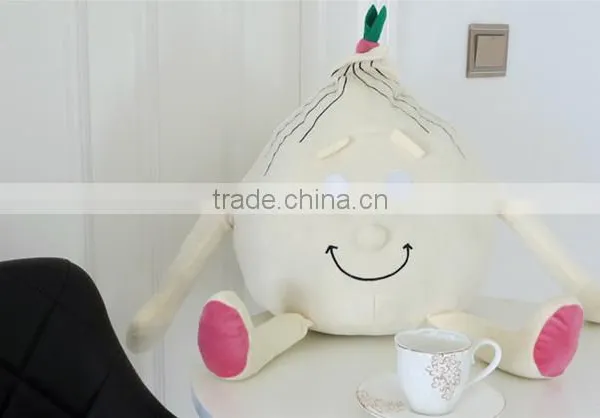 Cute White Plush Onion Pillow Fashion Cute Vegetable Pillow photo-3