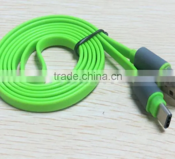 For Huawei USB 3.1 Data Charge Type C Cable Flat Color Noodle Cord photo-2