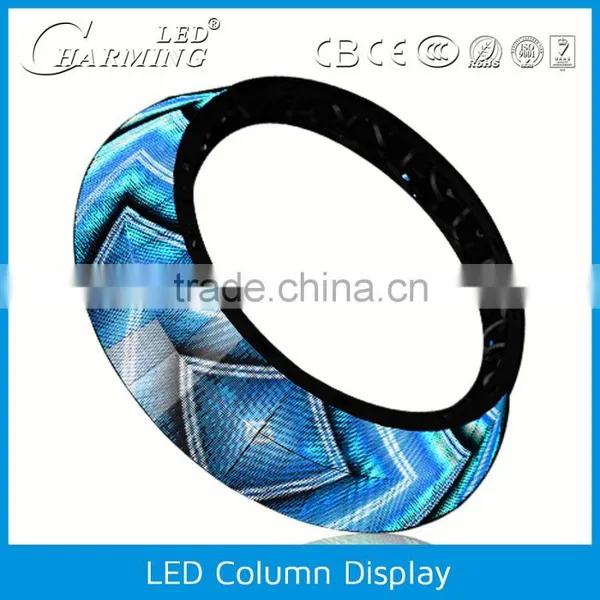Small Multiple Size Special Shape Flexible Full Color Indoor Led Column Display photo-3
