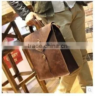2015 Western Style Wholesale Men's School PU Leather Backpack Laptop Bag Quality Choice photo-2