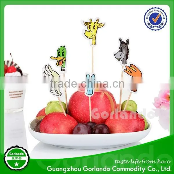 Duck Printing Wooden Cocktail Toothpick Flags photo-4