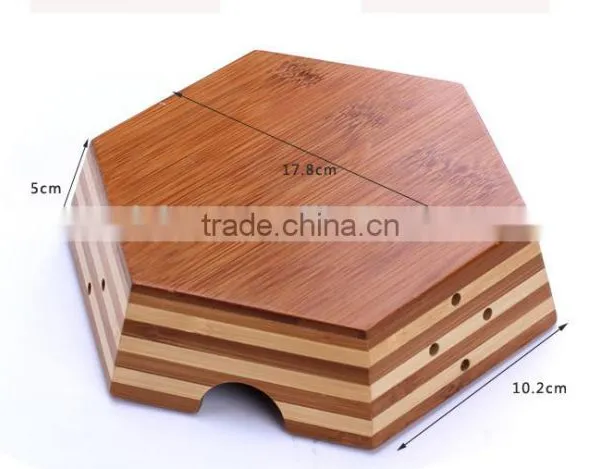 Bamboo Handicrafts Creative Hexagonal,Candy Bowl,Cool Fruit Bowl photo-4