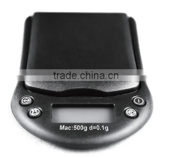 2016 Good Quality Digital Pocket Scale Black Hot Sale Pocket Scale 500g 0.1g Portable Scale