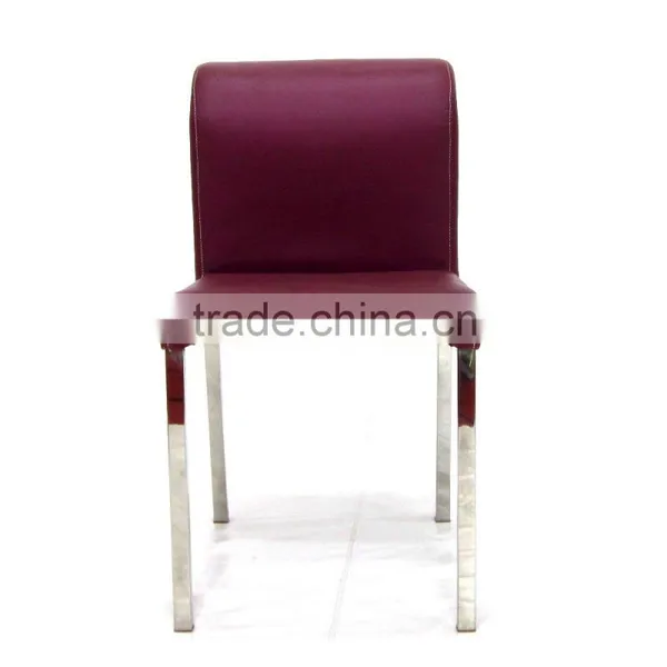 Stainless Steel Legs Low Back Dining Room Chair for Sale photo-6
