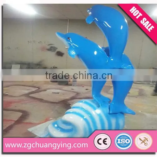 In Aquarium's Dolphin Sculpture