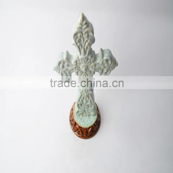 Personalized Ceramic Cross With Light Color photo-2