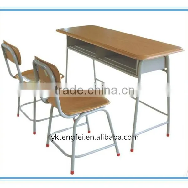 Wooden Werzalit Student Double Desk And Chair Set for Primary Student TF-8506 photo-3