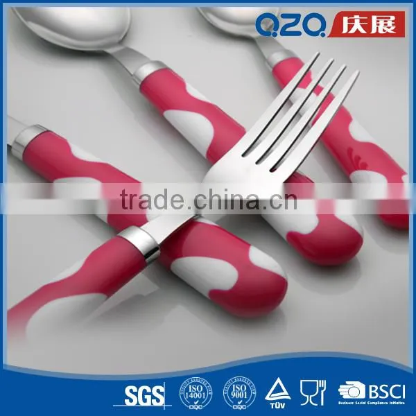 Elegant Excellent Material Professional Custom Pink Knife Spoon Fork Set photo-3