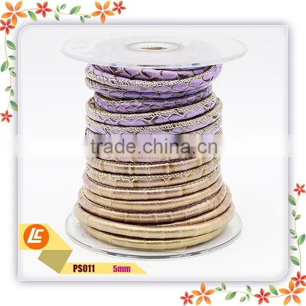 Top Quality Genuine Round Leather Cord Snakeskin photo-5