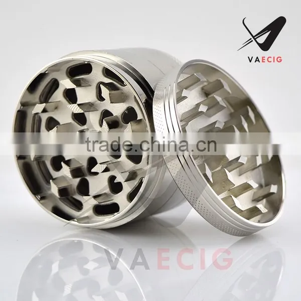 HERB GRINDER: High Quality Premium Craftsmanship! Large Silver 2.5" 4 Part Zinc Alloy Herb, Spice, Tobacco, and Pollen Grinder. photo-5