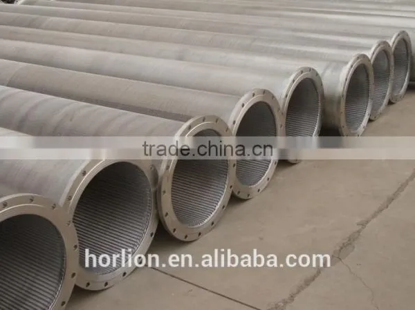 Continuous slotted wedge wire wrap Johnson round stainless steel water well screen
