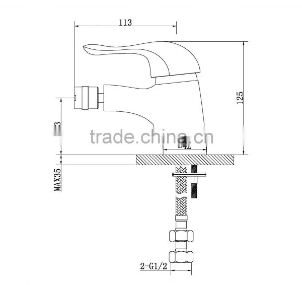 Modern Brass Toilet Wash Bidet Faucet 09 5001 photo-2