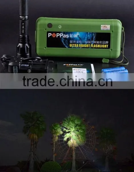 F2 IPX7 Waterproofing XM-L T6 LED 18650 Battery Aluminum Defend Hand Manual Rechargeable Torch photo-4