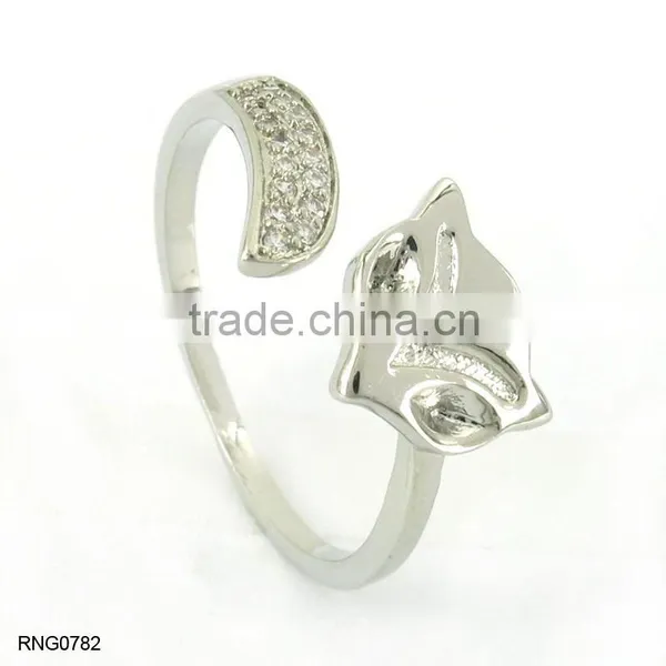 2015 Latest Design Diamond Copper Ring Plated Gold Wedding Ring Supplier photo-2