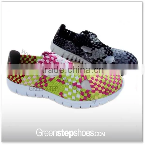Color Manual Woven Elasticized Slip On Braid Sneakers Loafer photo-2