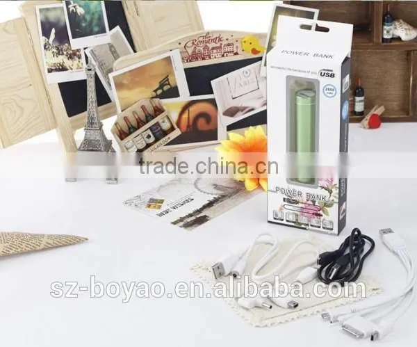 2016 Cylinder Shape Power Bank, Power Bank With LED Light,