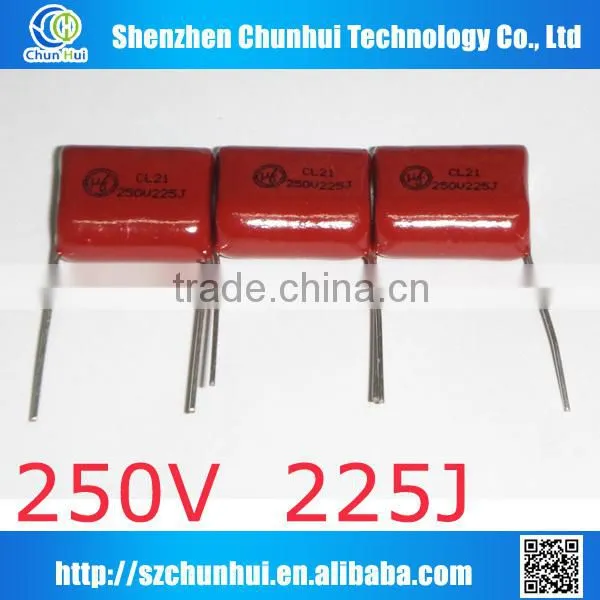 Metallized Polypropylene Film 225J 250V Metallized Film Capacitor