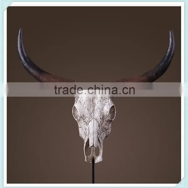 Resin Cow Head Statue Cow Head Figurine for Home Decoration photo-4