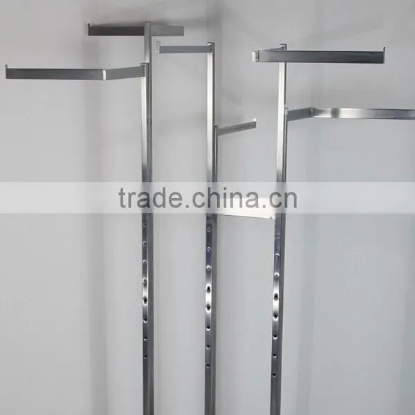 RH-YJ04 Cloth Display Racks 900*610*1800 Q235 Chrome Plated High Quality Clothes Rack Stand Display Metal Clothes Rack photo-2